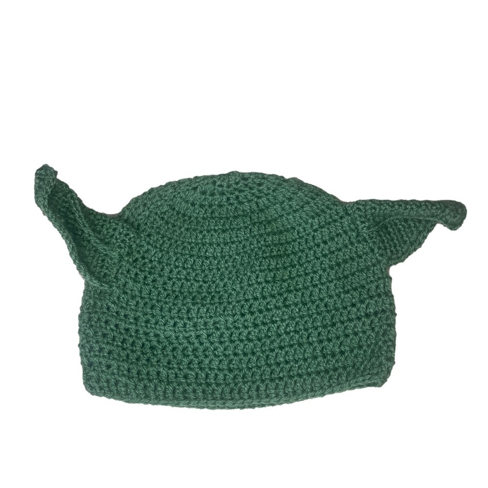 Hand Crochet Baby Yoda Inspired Hat With Ears